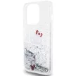 Hello Kitty Liquid Glitter Charms Kitty Head case for iPhone 14 Pro Max tok, ezüst