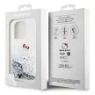 Hello Kitty Liquid Glitter Charms Kitty Head case for iPhone 14 Pro Max tok, ezüst
