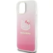 Hello Kitty IML Gradient Electrop Kitty Head HKHCP15SHDGKEP iPhone 15 6.1"  hátlap, tok, rózsaszín