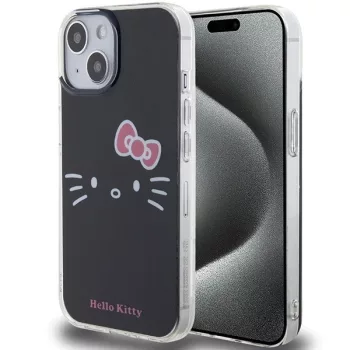   Hello Kitty IML Kitty Face HKHCP15SHKHLK iPhone 15 6.1", hátlap, tok, fekete