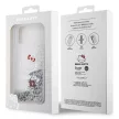 Hello Kitty Liquid Glitter Charms Kitty Head iPhone 15 hátlap, tok, ezüst