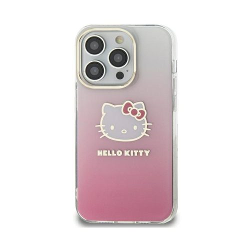 Hello Kitty IML Gradient Electrop Kitty Head case for Samsung Galaxy A55 tok, rózsaszín