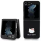 Hello Kitty Metal Logo Kitty Head case Samsung Galaxy Z Flip 5 tok, fekete