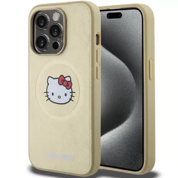   Hello Kitty Leather Kitty Head MagSafe case iPhone 14 Pro Max tok, arany