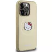 Hello Kitty Leather Kitty Head MagSafe HKHMP15LPGHCKD iPhone 15 Pro 6.1" hátlap, tok, arany