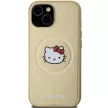 Hello Kitty Leather Kitty Head MagSafe HKHMP15SPGHCKD iPhone 15 6.1" hátlap, tok, arany