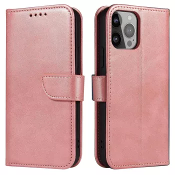   Smart Elegant Samsung Galaxy S24 Plus oldalra nyíló tok, rózsaszín