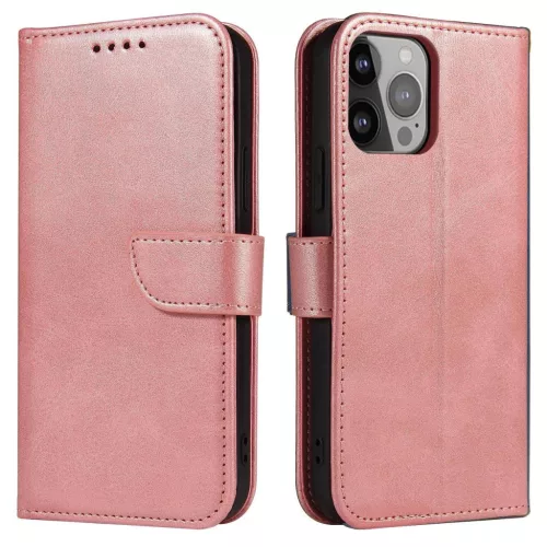 Smart Elegant Samsung Galaxy S24 Plus oldalra nyíló tok, rózsaszín