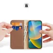 Dux Ducis Hivo bőr Flip Cover eredeti bőr oldalra nyíló tok kártyatartóval iPhone 14 Pro Max, barna