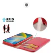 Dux Ducis Hivo bőr Flip Cover eredeti bőr oldalra nyíló tok kártyatartóval iPhone 14 Pro Max, piros