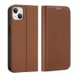 Dux Ducis Skin X2 oldalra nyíló tok iPhone 14 Plus, barna