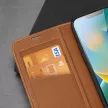 Dux Ducis Skin X2 oldalra nyíló tok iPhone 14 Plus, barna