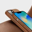 Dux Ducis Grit bőr tok iPhone 14 Elegáns műbőr borítás (MagSafe), barna