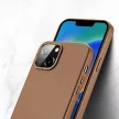 Dux Ducis Grit bőr tok iPhone 14 Plus Elegáns műbőr borítás (MagSafe), barna