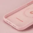 Dux Ducis Grit bőr tok iPhone 14 Plus Elegáns műbőr tok, (MagSafe), rózsaszín