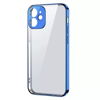   Joyroom New Beauty Series Ultra Slim tok galvanizált kerettel iPhone 12 Pro Max, sötétkék