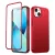 Joyroom 360 Full Case elülső és hátsó borítás iPhone 13 + edzett üvegfólia képernyővédő, piros
