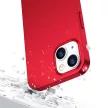 Joyroom 360 Full Case elülső és hátsó borítás iPhone 13 + edzett üvegfólia képernyővédő, piros
