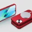 Joyroom 360 Full Case elülső és hátsó borítás iPhone 13 + edzett üvegfólia képernyővédő, piros