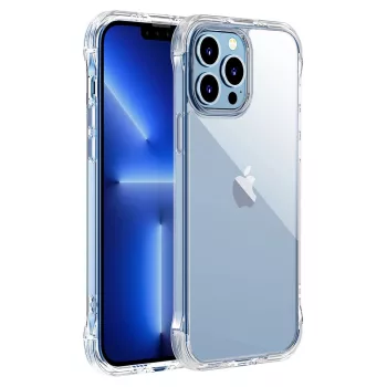   Joyroom Defender sorozatú tok iPhone 13 robusztus ház kampókkal, átlátszó