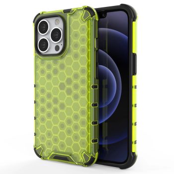   Honeycomb Case iPhone 13 Pro ütésálló hátlap, tok, zöld
