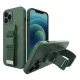 Rope Airbag Lanyard hátlap, tok Samsung Galaxy S21 + 5G (S21 Plus 5G), zöld