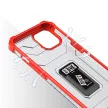 Crystal Ring Kickstand ütésálló hátlap, tok iPhone 13, piros