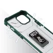 Crystal Ring Kickstand ütésálló hátlap, tok iPhone 13, zöld