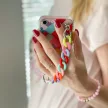Color Chain Case gel flexible elastic case tok lánccal Xiaomi Redmi Note 10 5G, színes