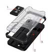 Crystal Ring Case Kickstand ütésálló tok, iPhone 12 Pro Max, fekete