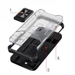 Crystal Ring Case Kickstand ütésálló tok, iPhone 12 Pro Max, kék