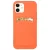 Card Case Silicone Cover Wallet with Card Slot tok iPhone 12 Pro Max, narancssárga