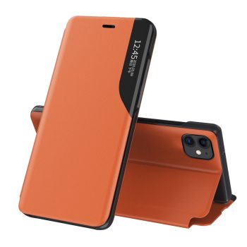   Eco Leather View Case oldalra nyíló tok iPhone 13 mini, narancssárga