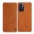 Nillkin Qin tok Xiaomi Redmi Note 11T 5G/Note 11S 5G/Note 11 5G (Kína)/Poco M4 Pro 5G kamera fedél Holster Cover Cover Flip tok, barna