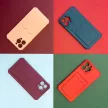 Card Armor Case Pouch Cover tok, iPhone 12 Pro Max szilikon Air Bag Armor tok, bordó
