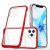 Clear 3in1 Case iPhone 11 Pro Max ütésálló hátlap, tok, átlátszó-piros