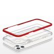 Clear 3in1 Case iPhone 11 Pro Max ütésálló hátlap, tok, átlátszó-piros