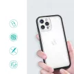 Clear 3in1 Case iPhone 12 Pro Max ütésálló hátlap, tok, átlátszó-fekete