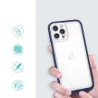 Clear 3in1 Case iPhone 12 Pro Max ütésálló hátlap, tok, átlátszó-kék
