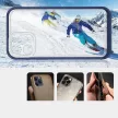 Clear 3in1 Case iPhone 12 Pro Max ütésálló hátlap, tok, átlátszó-kék