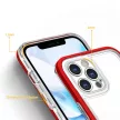 Clear 3in1 Case iPhone 12 Pro Max ütésálló hátlap, tok, átlátszó-piros