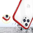 Clear 3in1 Case iPhone 12 Pro Max ütésálló hátlap, tok, átlátszó-piros