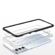 Clear 3in1 Case Samsung Galaxy S21 Plus ütésálló hátlap, tok, átlátszó-fekete