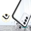 Clear 3in1 Case Samsung Galaxy S21 Plus ütésálló hátlap, tok, átlátszó-fekete