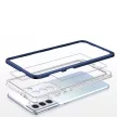 Clear 3in1 Case Samsung Galaxy S21 Plus ütésálló hátlap, tok, átlátszó-kék