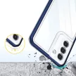 Clear 3in1 Case Samsung Galaxy S21 Plus ütésálló hátlap, tok, átlátszó-kék