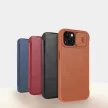 Nillkin Qin bőr Pro Case iPhone 14 Plus Holster Cover oldalra nyíló tok, fekete
