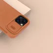Nillkin Qin bőr Pro Case iPhone 14 Plus Holster Cover oldalra nyíló tok, fekete