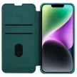 Nillkin Qin bőr Pro Case iPhone 14 Plus Holster Cover oldalra nyíló tok, zöld