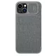 Nillkin Qin Qin Cloth Pro Case iPhone 14 Plus oldalra nyíló tok, szürke